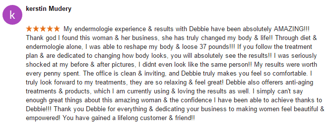 Aesthetics Spa Oakmont PA Screen Shot Testimonial